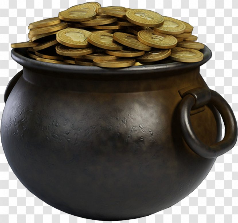 Leprechaun Gold Coin TurboSquid - Treasure - Pot Of Transparent PNG