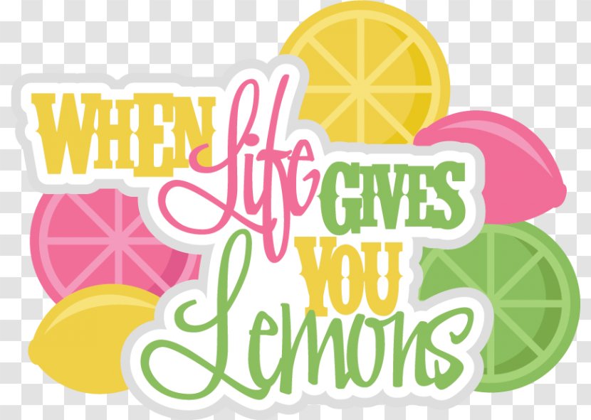 When Life Gives You Lemons, Make Lemonade Digital Scrapbooking Clip Art - Lemon Cut Transparent PNG