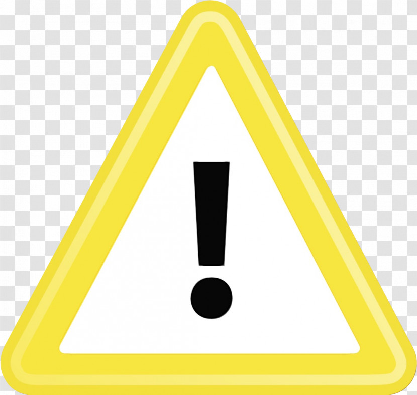 Line Sign Yellow Triangle Triangle Transparent PNG