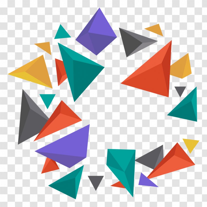 Polygon Triangle Shape Download - Green - Floating Transparent PNG