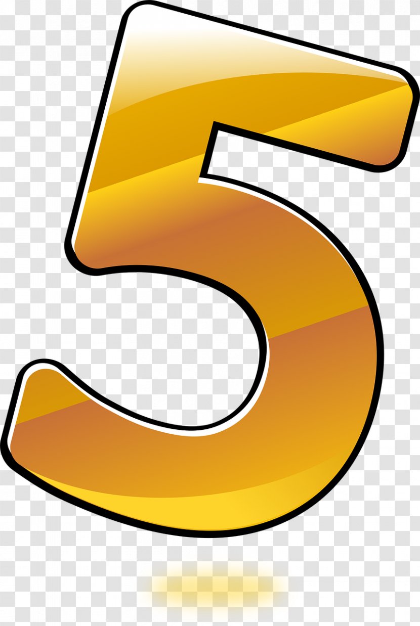 Number Clip Art - Yellow - Numeri Transparent PNG