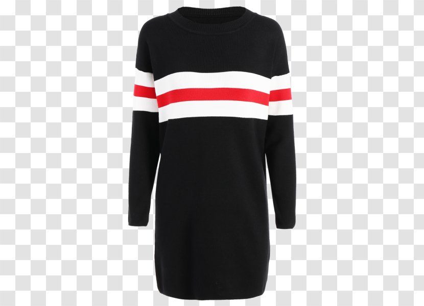 Sleeve Sweater Shoulder Dress Outerwear - Black - Off White Coat Transparent PNG