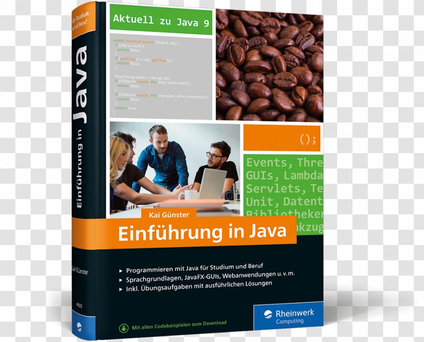 Einführung In Java: Ideal Für Studium, Ausbildung Und Beruf. Sprachgrundlagen Inkl. Objektorientierte Programmierung Mehr. Aktuell Zu Java 9 Computer Programming Object-oriented - Education - Cover Transparent PNG