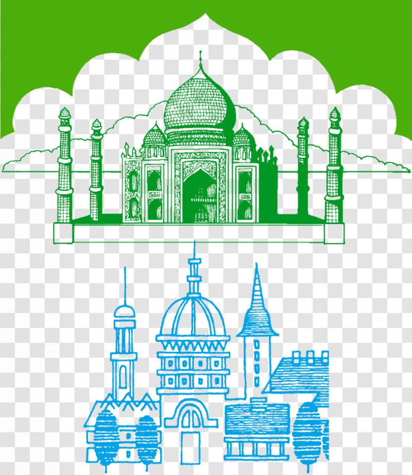 Architecture Graphic Design Building Illustration - Recreation - Palace Lines Transparent PNG