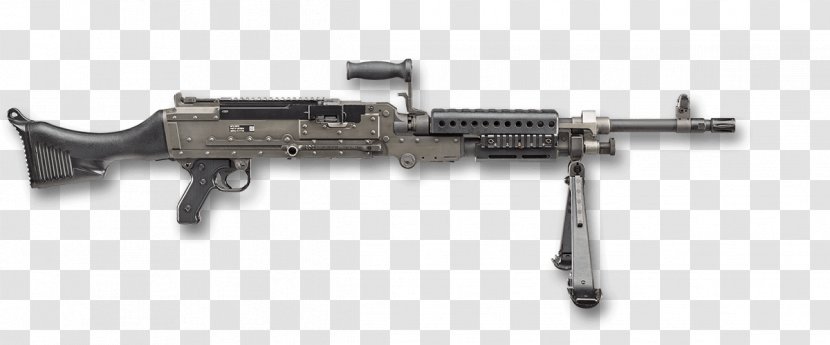 M249 Light Machine Gun M240 Squad Automatic Weapon Firearm - Frame Transparent PNG
