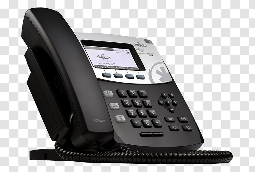 VoIP Phone Digium D40 Telephone Voice Over IP - Duplex - Communication Transparent PNG