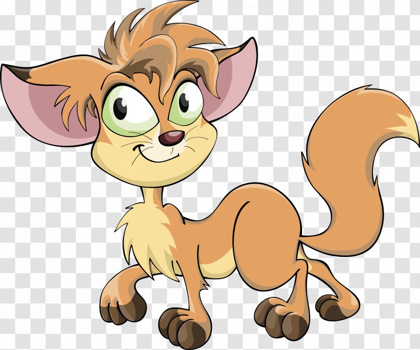 Cartoon Photography - Cat Like Mammal - Fox Transparent PNG