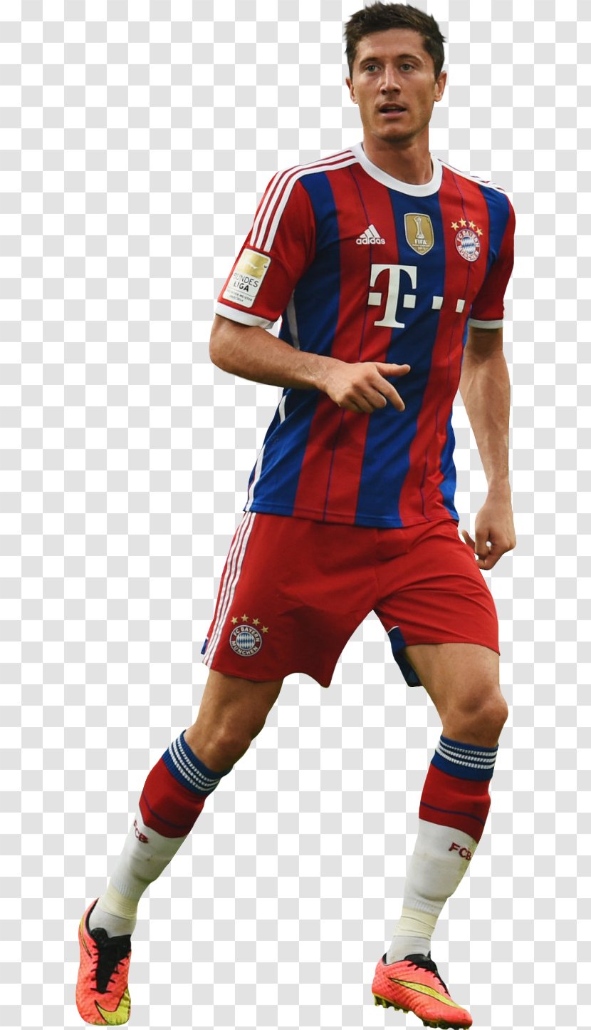 Robert Lewandowski Soccer Player FC Bayern Munich Poland National Football Team Jersey Transparent PNG