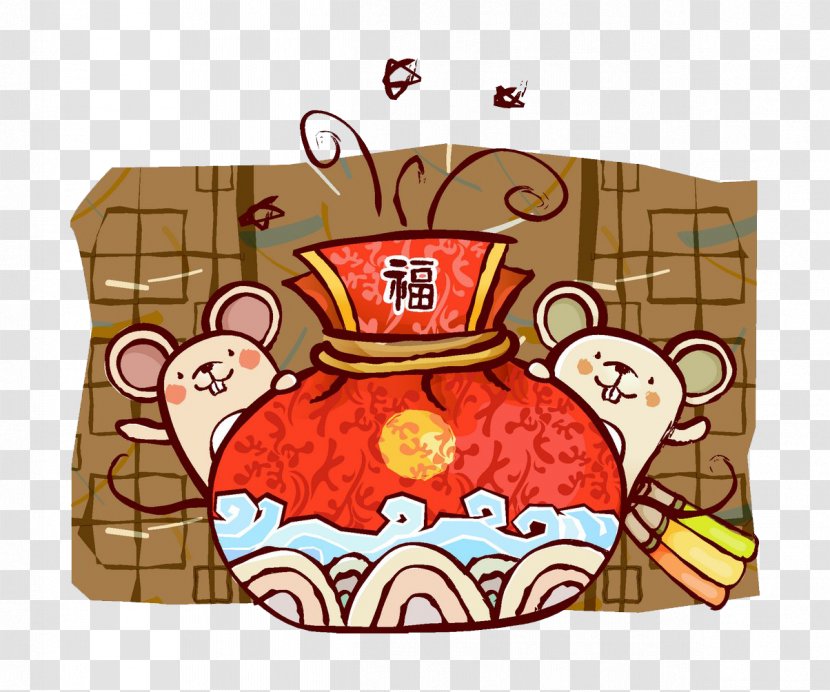 Fukubukuro Chinese New Year Cartoon - Fu - Spring Festival Each Child Transparent PNG