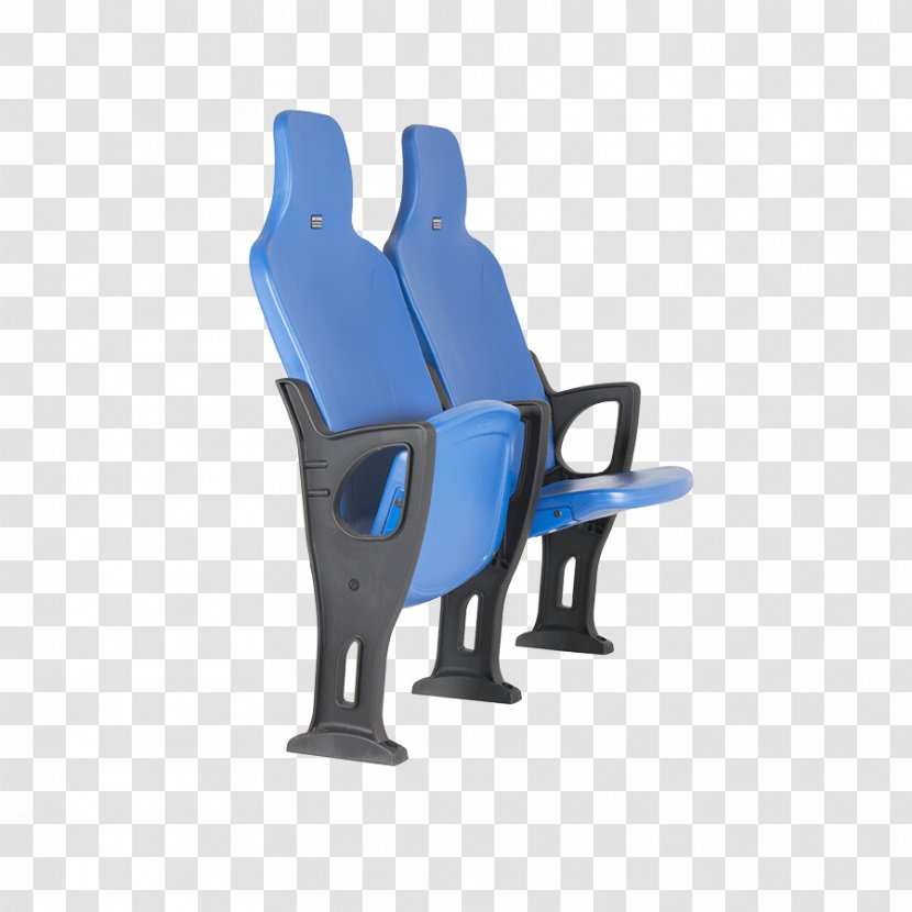 Chair Stadium Grandstand Plastic Furniture - Electric Blue Transparent PNG