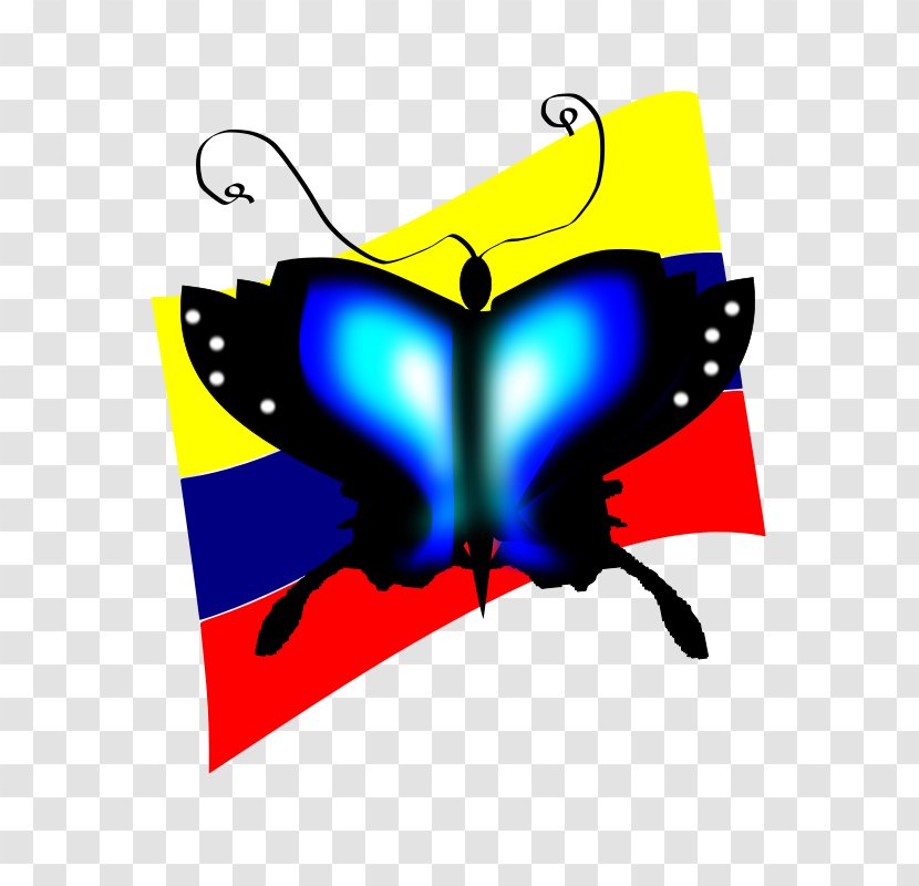 Butterfly Insect Clip Art - Scalable Vector Graphics - Lying On The Flag Of Blue-black Transparent PNG