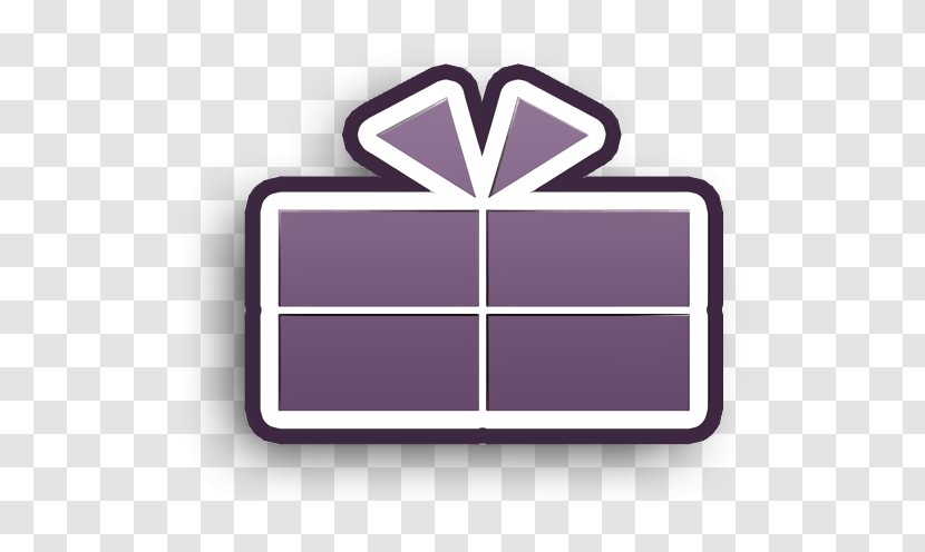 Christmas Icon Gift Giftbox - Purple - Rectangle Symbol Transparent PNG