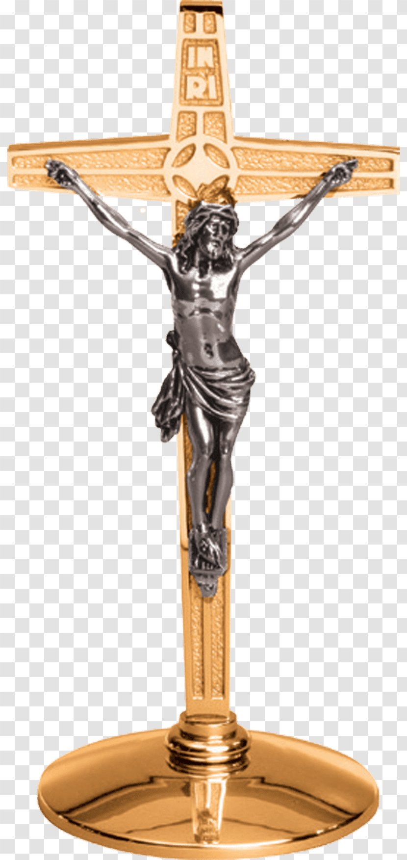 Altar Crucifix Brass Bronze - Cartoon - Statues Catholic Faith Transparent PNG