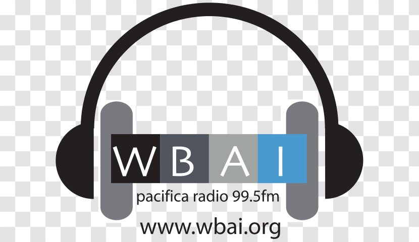 Headphones WBAI Logo Radio Pacifica Foundation - Station - Broadcast Flyer Transparent PNG