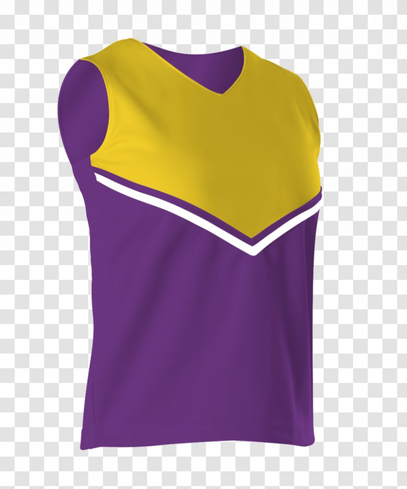 T-shirt Sleeveless Shirt Cheerleading Uniforms - T - Purple And Gold Transparent PNG