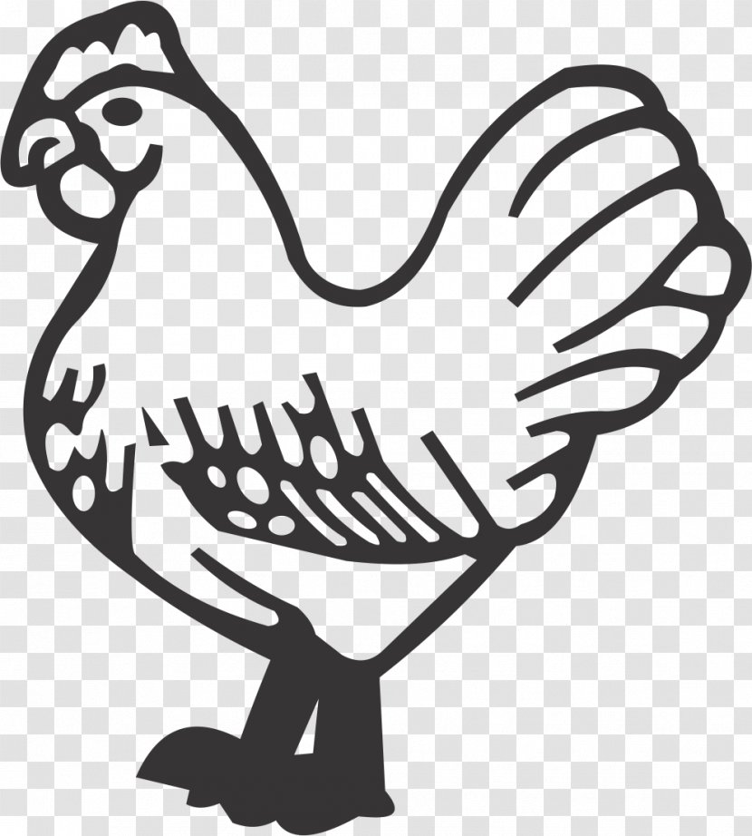 Rooster Chicken Line Art Clip - Cartoon Transparent PNG