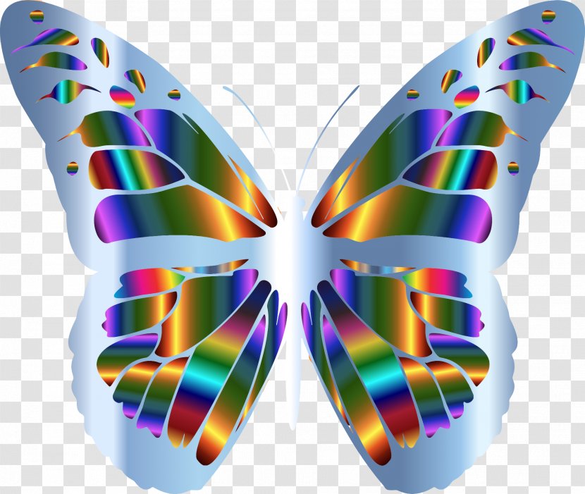 Monarch Butterfly Iridescence Rainbow Clip Art - Moths And Butterflies Transparent PNG