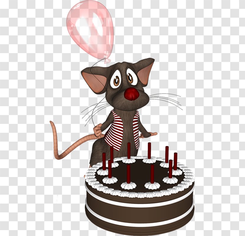 Cat Birthday Cake Chocolate Computer Mouse - Dessert - Cartoon And Balloons Transparent PNG