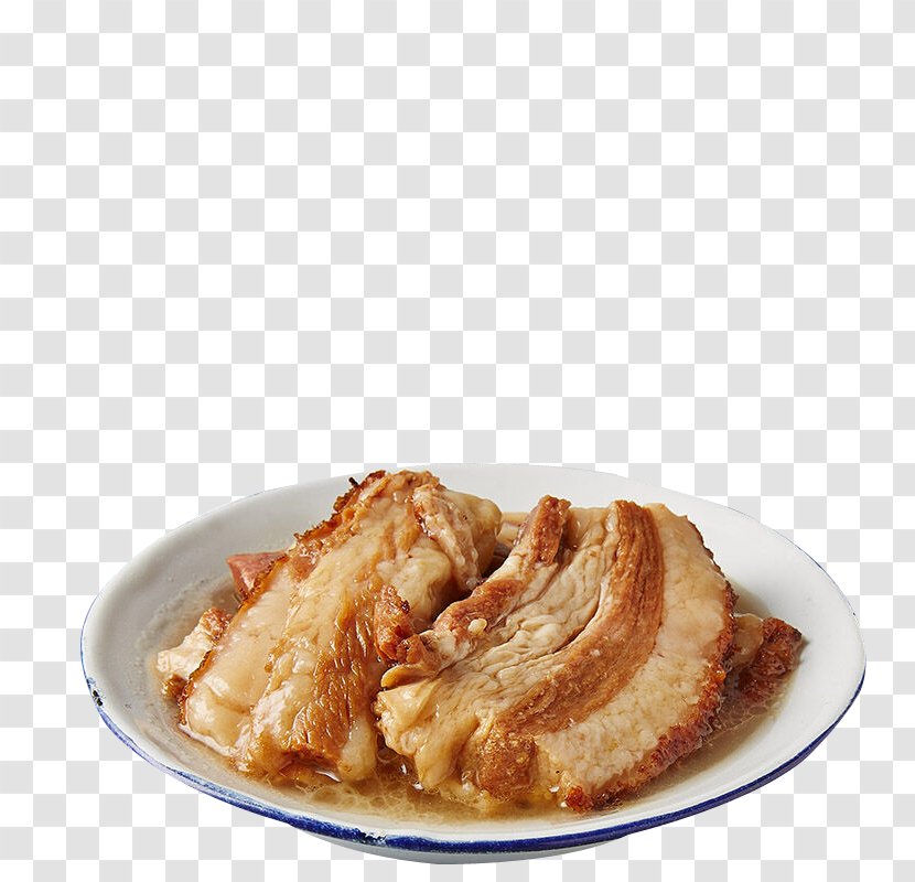 Red Braised Pork Belly Ham Fast Food Hot Pot U6263u8089 - Delicious Canned Meat Transparent PNG
