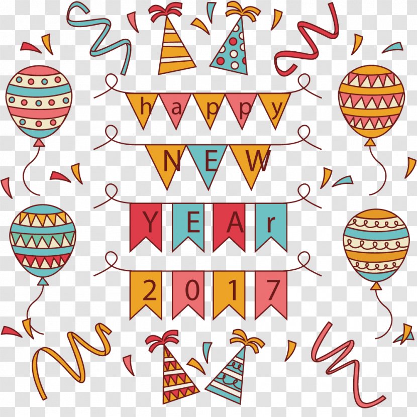 Balloon New Year Party Clip Art - Christmas Transparent PNG