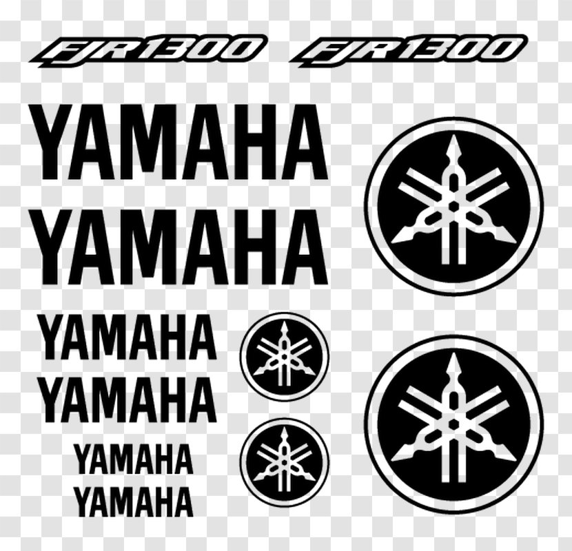 Yamaha YZF-R1 Motor Company Corporation Decal Sticker - Monochrome - Motorcycle Transparent PNG