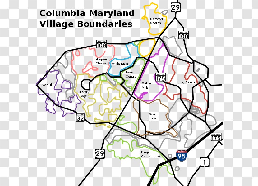 Map Columbia, MD Census-designated Place Article Location - Text Transparent PNG