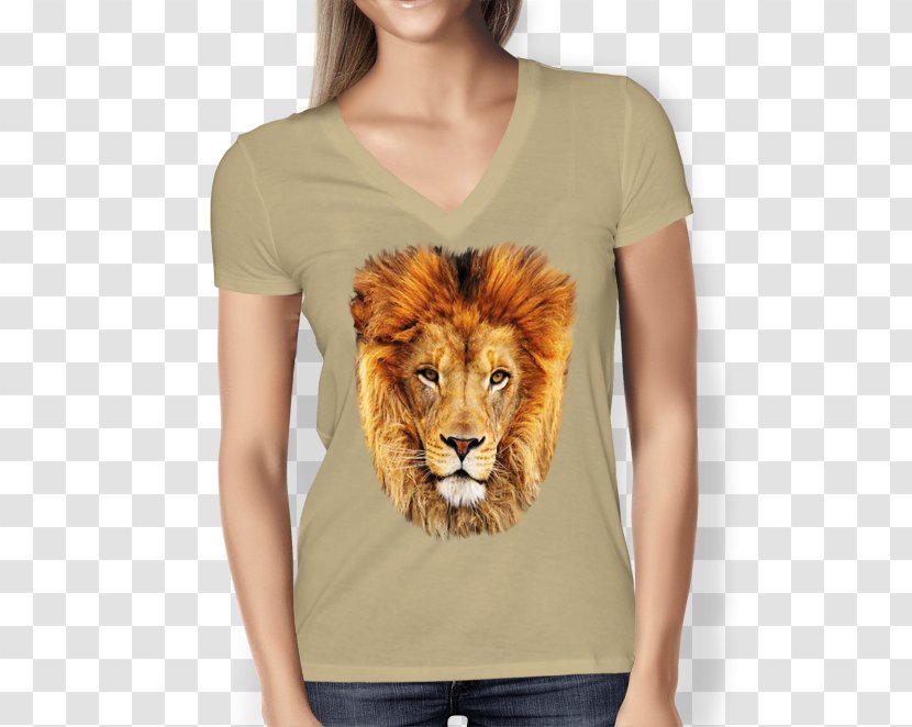Lion T-shirt Line Art Drawing - Digital - Mock Up Transparent PNG