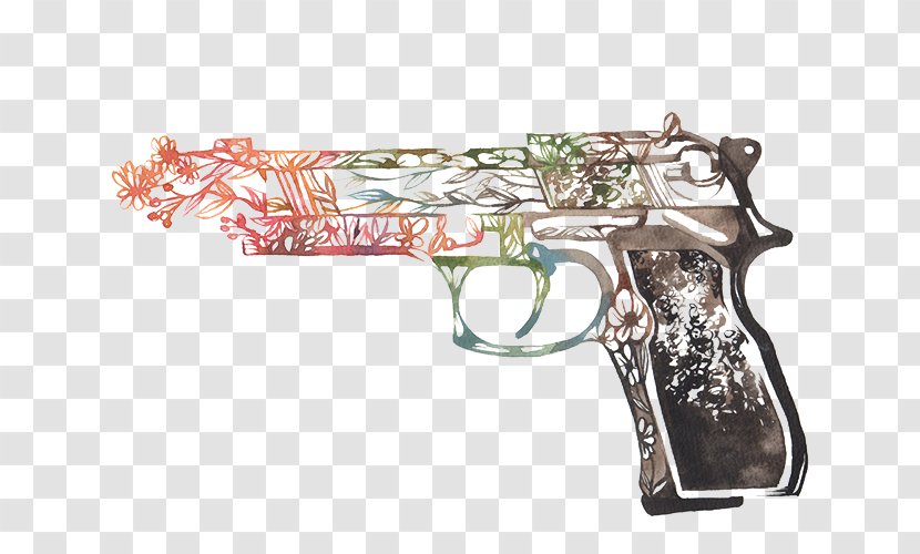 Hoodie Winter Wonderland Firearm - Hand-painted Toy Gun Transparent PNG