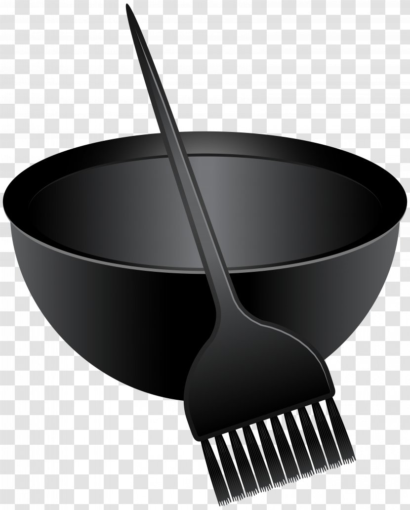 Hair Coloring Brush Dye Clip Art - Product Design - And Mixing Bowl Image Transparent PNG