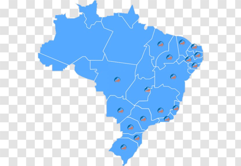 Regions Of Brazil Blank Map Road Transparent PNG