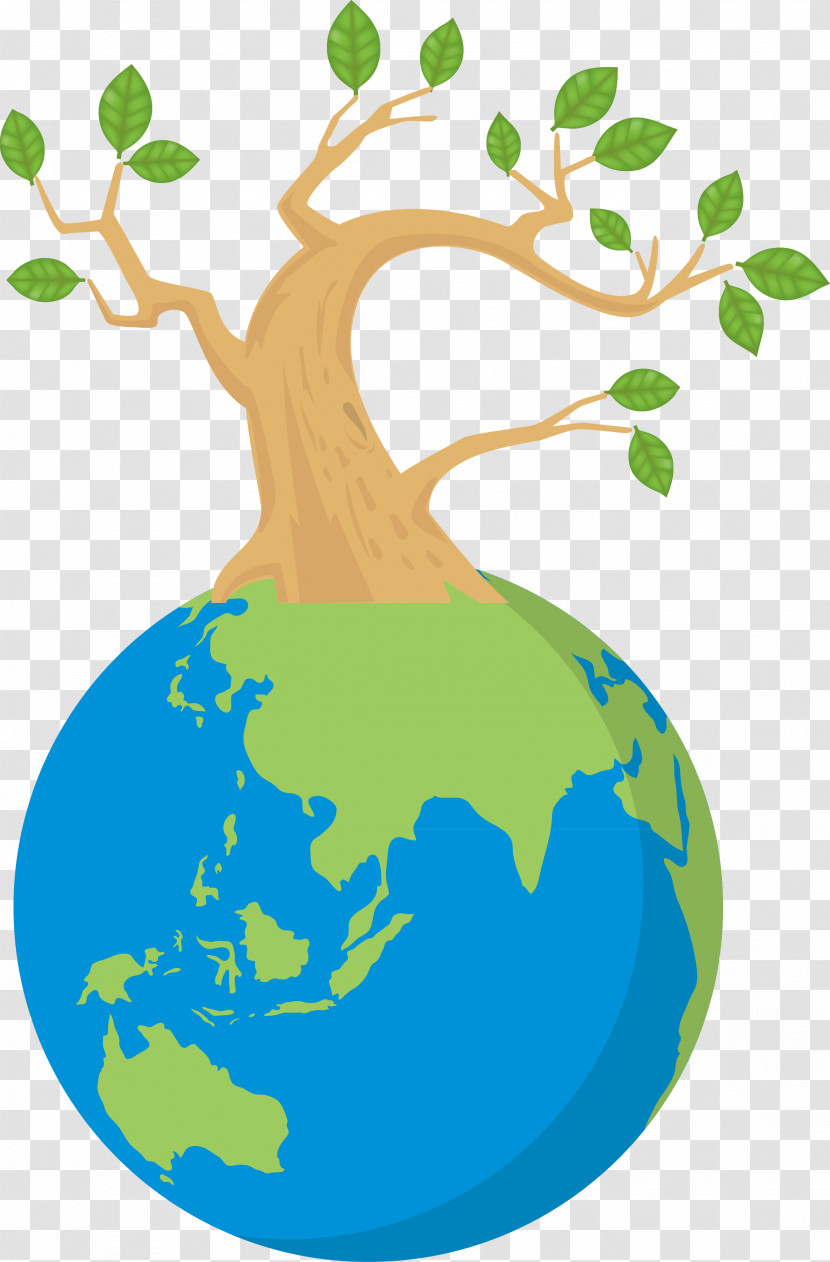 Earth Tree Go Green Transparent PNG