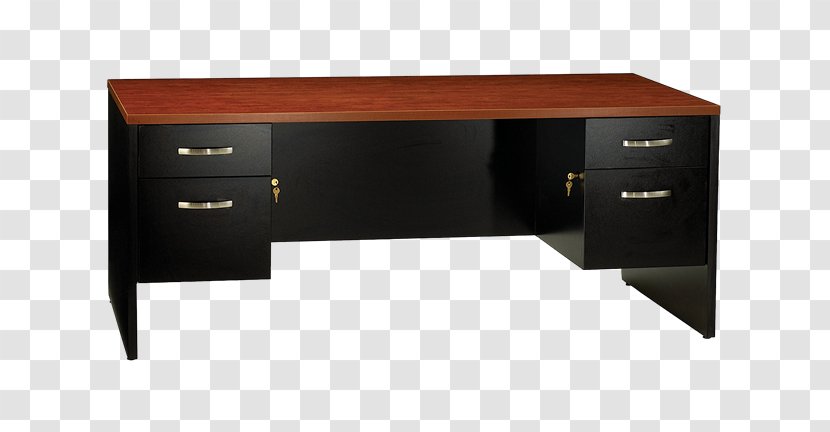 Pedestal Desk Table Furniture Office - Showroom Transparent PNG