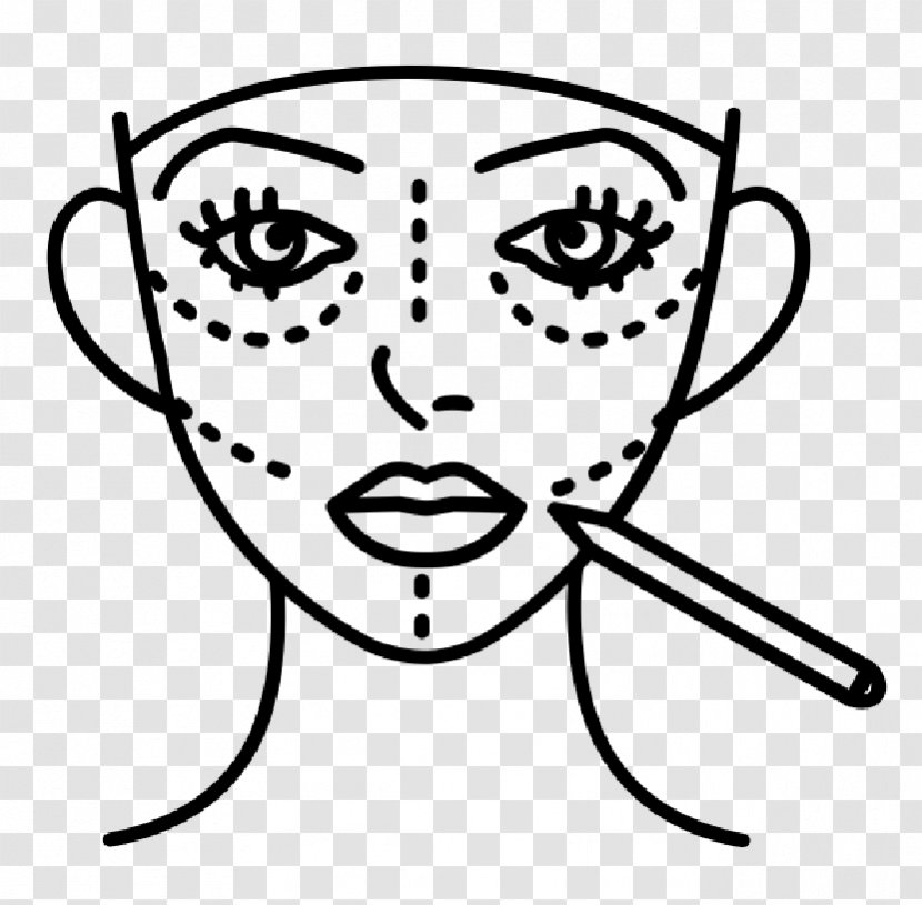 Face Eyewear Line Art White Cheek - Eyebrow - Smile Transparent PNG