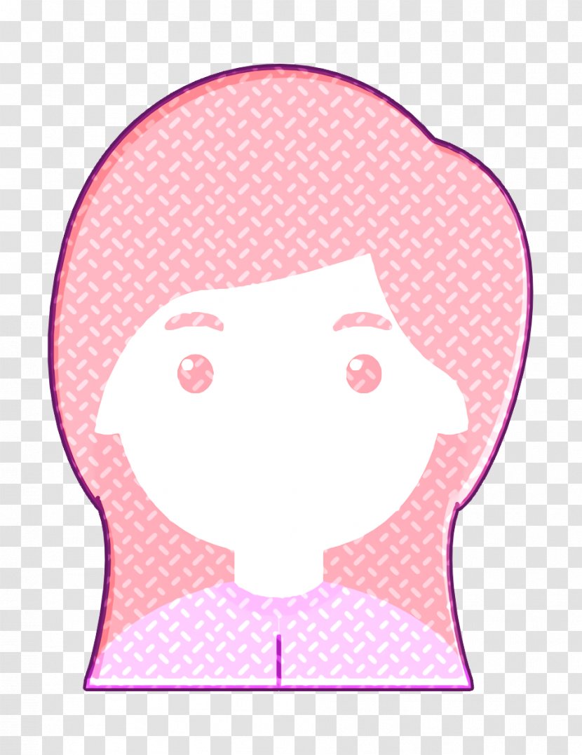Woman Icon Girl Young Avatar - Face - Fictional Character Magenta Transparent PNG