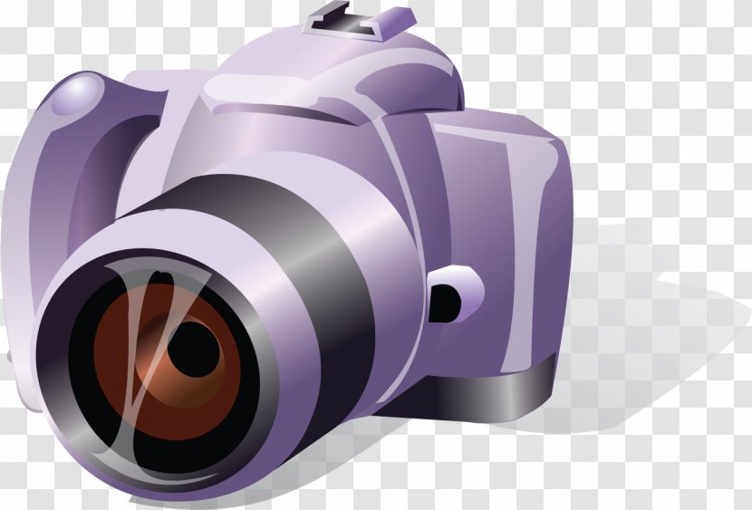 Digital Cameras Cartoon - Camera Lens - Photo Transparent PNG