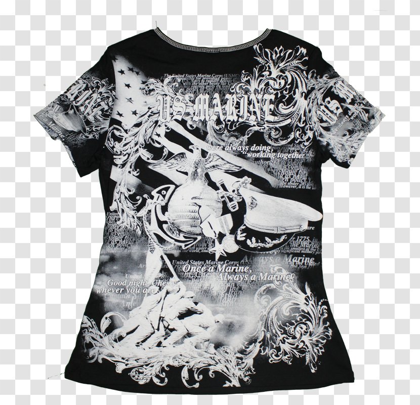 T-shirt Shoulder Sleeve Pattern Black - Tshirt - Crystal Bling Shirts Transparent PNG