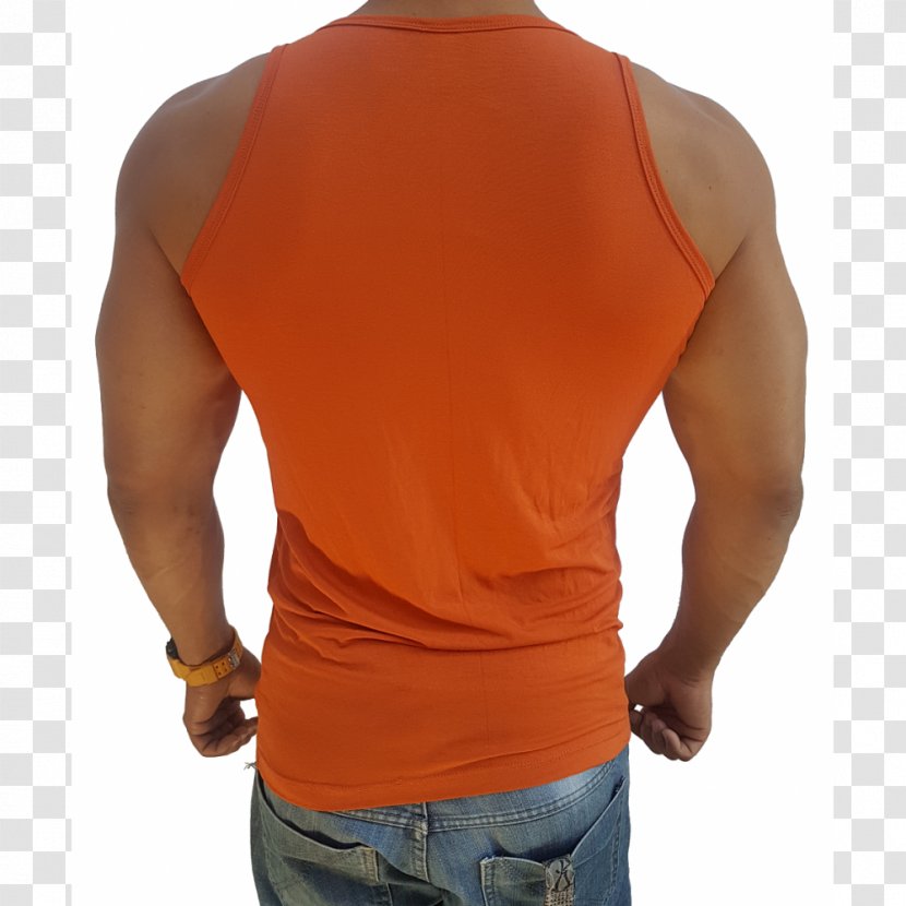 T-shirt Shoulder - Orange Transparent PNG