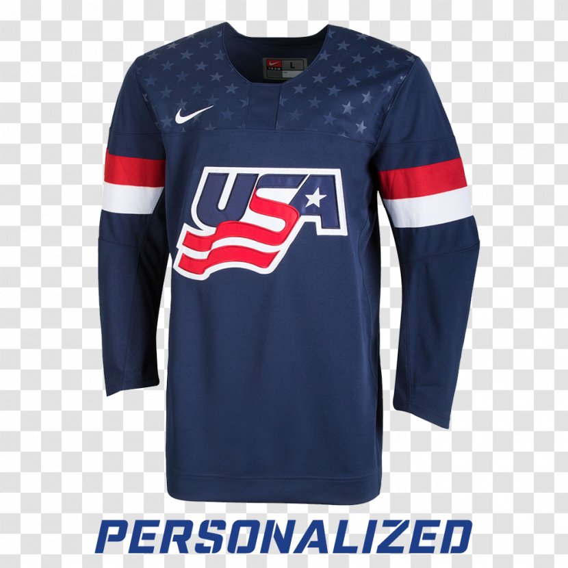 United States National Men's Hockey Team 2018 Winter Olympics Ice At The Olympic Games League 2014 - Sleeve - World Cup Jersey Transparent PNG
