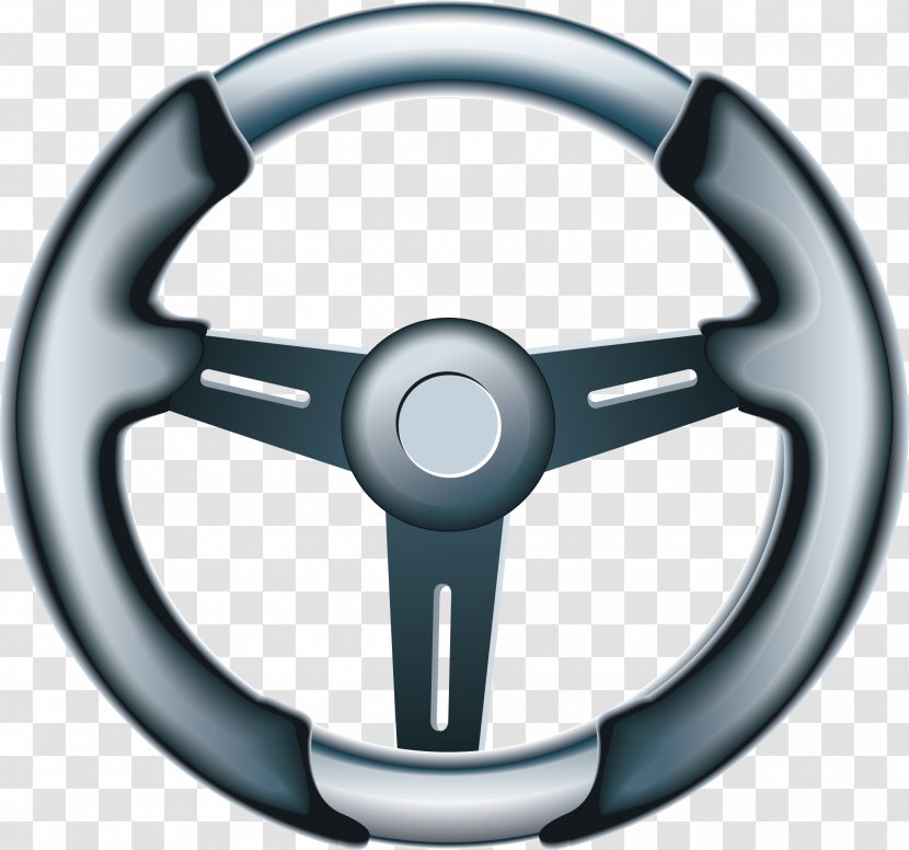 Car Steering Wheel Euclidean Vector - Alloy - Cartoon Transparent PNG