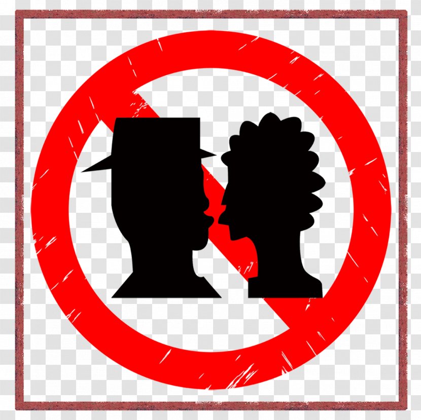 Prohibit Kissing Sign - Silhouette - Tree Transparent PNG