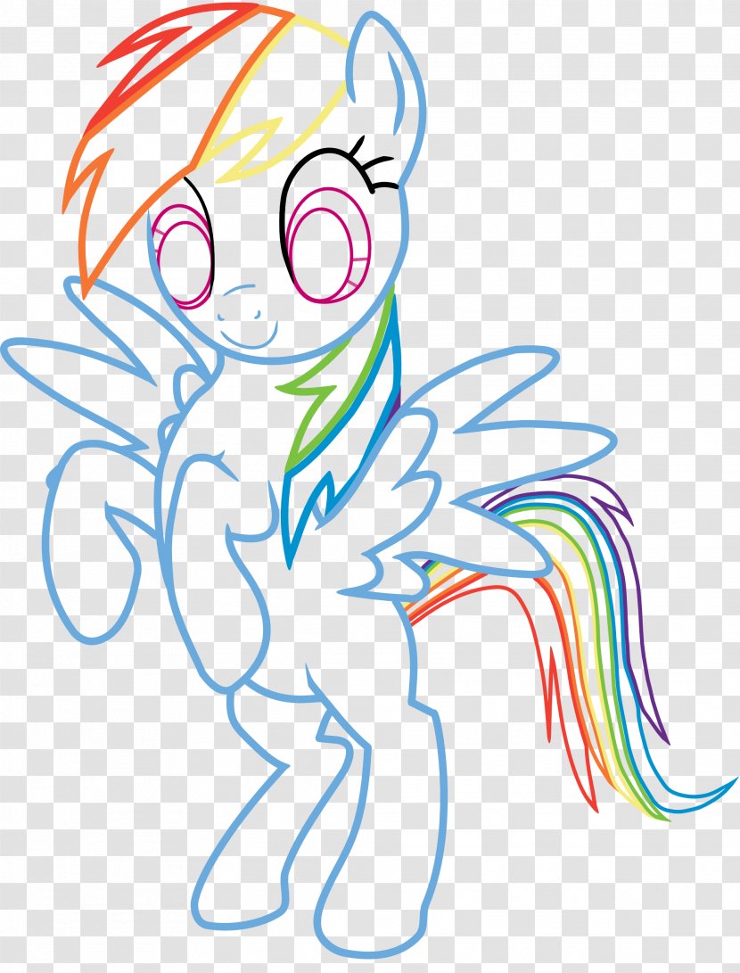 Rainbow Dash Clip Art Line Pinkie Pie Drawing - Tree - My Little Pony Transparent PNG