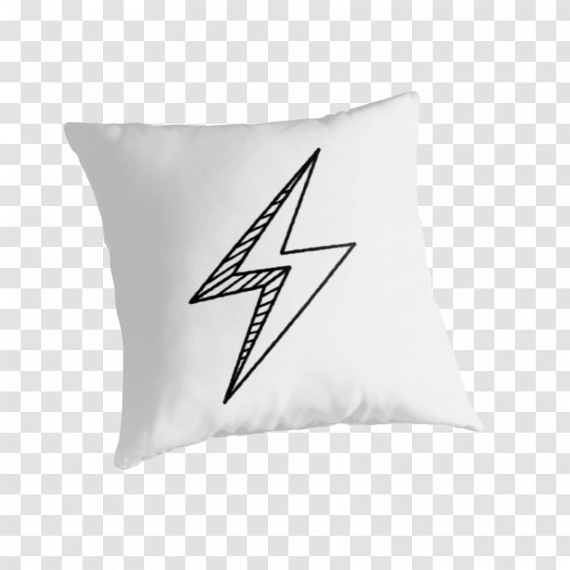 Throw Pillows Cushion Monochrome Photography Textile - White - Hand-painted Lightning Transparent PNG