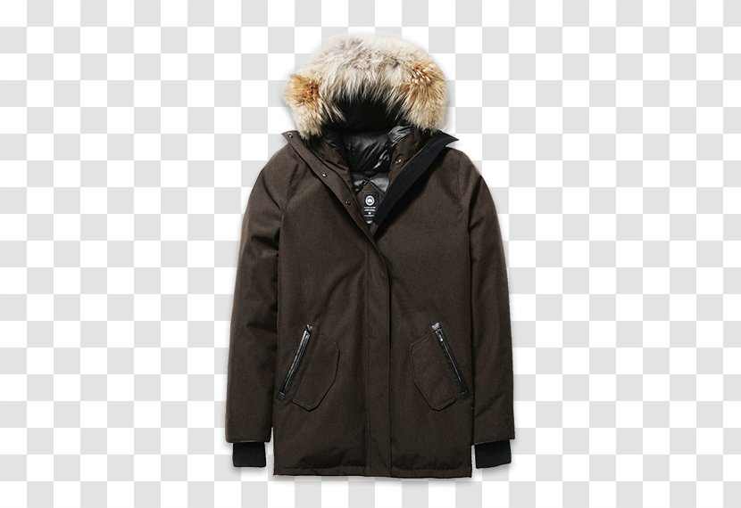 Overcoat Fur Clothing Jacket Hood - Canada Goose Transparent PNG