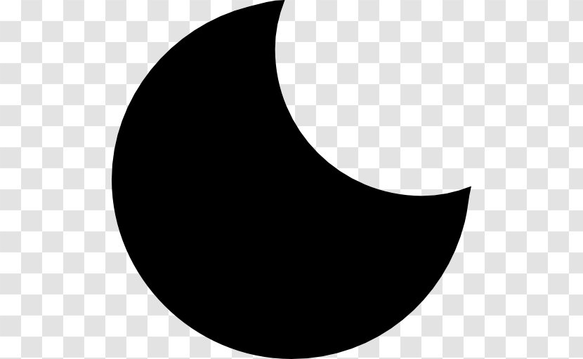 Supermoon Crescent Symbol Circle Lunar Phase - Black - Moon Transparent PNG