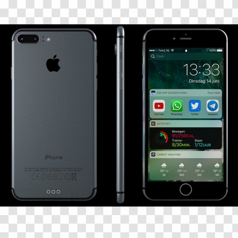 Apple IPhone 7 Smartphone 128 Gb Transparent PNG