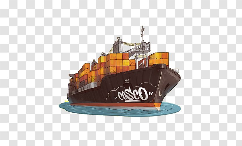 Container Ship Cargo - Large Ship's Transparent PNG