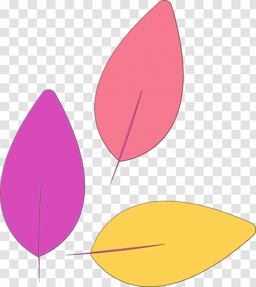 Leaf Angle Line Pink M Petal Transparent PNG