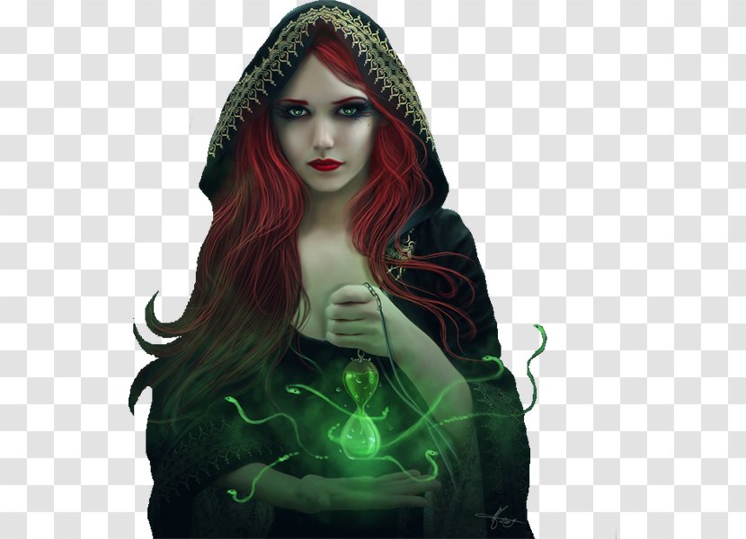 Witchcraft Boszorkány Magic Werewolf Red Hair - Long Transparent PNG