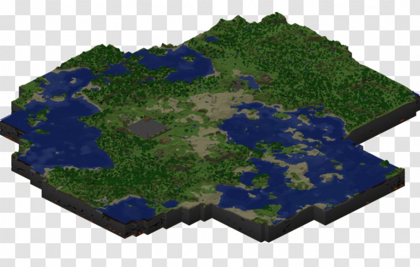 Minecraft World Water Resources Biome Map - The End Transparent PNG