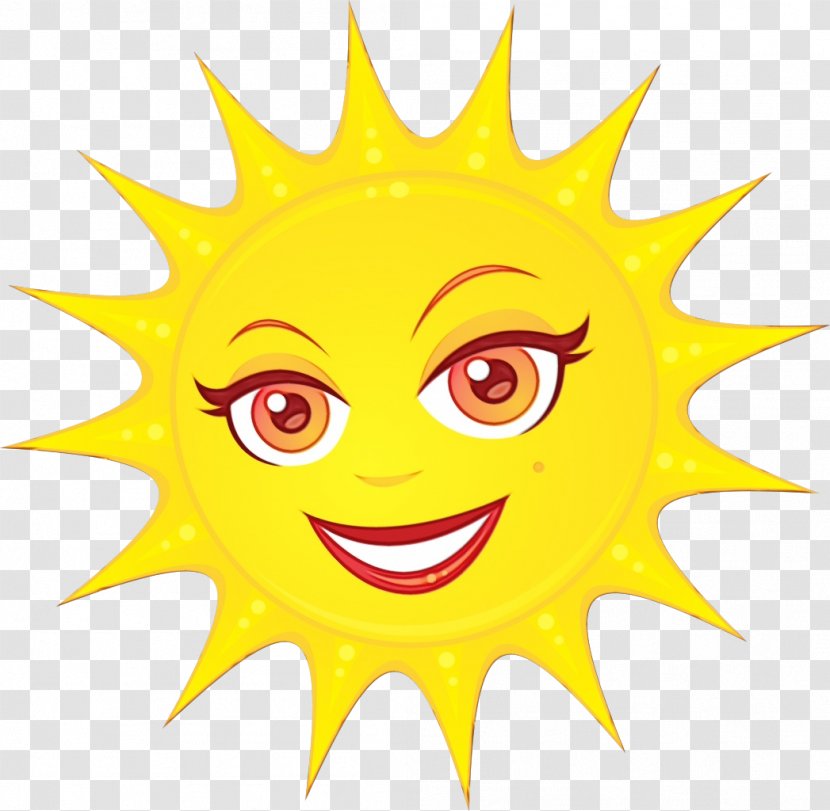 Summer Sun - Yellow - Smiley Smile Transparent PNG